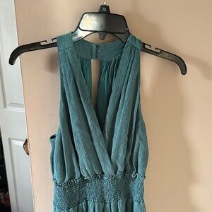 Anthropologie Seafoam/teal jumpsuit